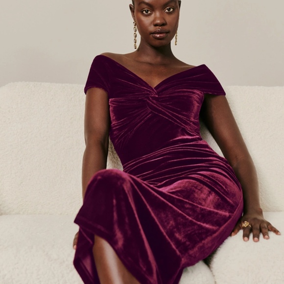 Reformation Purple Midi Dress - Picture 3 of 9